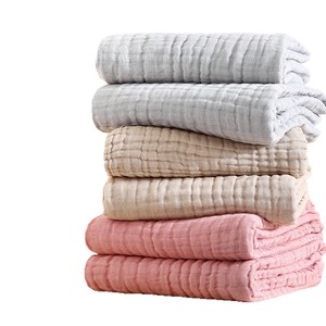 Serviette de bain en gaze Qidou pour bébé, 110x110 cm, couverture en pur coton 6 plis pour nourrissons et tout-petits - Product Image 5