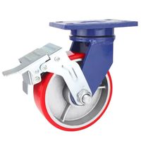 Roda Universal BC Super Heavy Casters 4-8 Inch Inti Besi PU Beban 1 Ton Roda Gantry Industri Model BCLL15 Garansi 2 Tahun