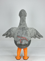 Costume de mascotte de cygne gris d'oie adultes en peluche fourrure gonflable Animal robe Costume Halloween fête publicité extérieure fête Cosplay