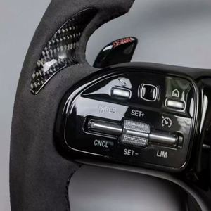 Volant en fibre de carbone et suède pour Mercedes Benz <span class=keywords><strong>AMG</strong></span> W117 W220 W140 S550 W217 CLS W257 G63 GT63 GTS GTR W205 - Product Image 2