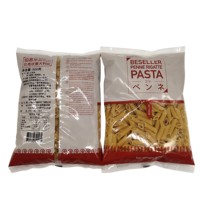 Sacs à dos scellés en plastique composite PET étanche à l'humidité personnalisés emballage à fenêtre transparente de qualité alimentaire pour pâtes à saucisses pop-corn