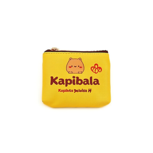 Portamonete Kapibala 11,5x9cm Giallo con Design Cartoon e Portachiavi - Product Image 3