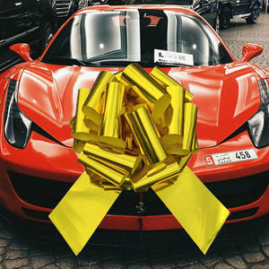 Moño Grande de Cinta de 18 Pulgadas con Cordón <span class=keywords><strong>para</strong></span> <span class=keywords><strong>Regalo</strong></span> Navideño, Decoración de Automóviles - Product Image 2