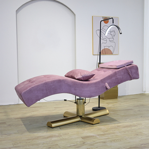 Customizable White Curved Eyelash and Eyebrow Bed with Adjustable Headrest Face Spa Bed for Facial Beauty Salon Hospital Use - Product Image 5