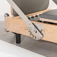 Reformer de Pilates pliable en érable, équipement de Pilates commercial en bois massif, machine de fitness professionnelle pour studio et salle de sport