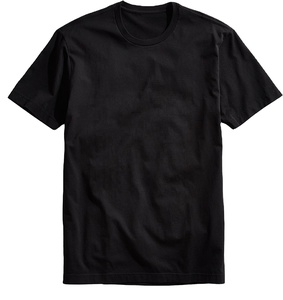 Custom Eco-Friendly Breathable Casual Mens Crew Neck Polyester/Cotton T-<b>Shirt</b> with Customized Logo Printing <b>Black</b> - Product Image 1