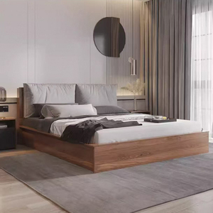 Luxury Japanese Tatami Bed Frame Storage Modern Bedroom Furniture Wood MDF Double Hotel Bed Base con cassetto - Product Image 3