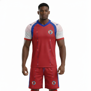 Maillot de football Haïti 2026 – Ensemble sportif décontracté de la Fédération de football d'Haïti – Kit d'entraînement de football essentiel par sublimation pour les Haïtiens - Product Image 2