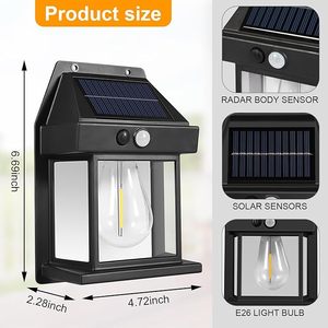Lámpara <span class=keywords><strong>Solar</strong></span> de Pared para Exteriores con Clasificación <span class=keywords><strong>IP65</strong></span>, Sensor de Movimiento, 3 Modos, LED, Impermeable, para Jardín/Patio/Cerca/Depósito, Luz Diurna de 5000K - Product Image 4