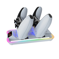 Support de charge double RGB pour manettes P5 - Station de charge rapide filaire en plastique