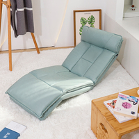 Canapé décontracté Lazy Diary LD027-X au design japonais, en forme de L, une place, en tissu imperméable, rembourré en éponge, inclinable et réglable en hauteur
