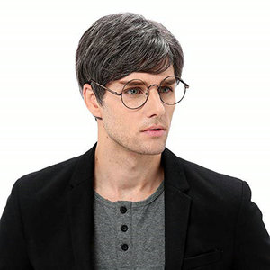 <span class=keywords><strong>Peluca</strong></span> sintética para hombre y mujer, <span class=keywords><strong>peluca</strong></span> corta de pelo rizado en capas, <span class=keywords><strong>peluca</strong></span> de disfraz marrón - Product Image 4