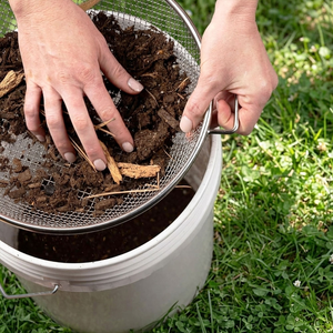 Round <b>Garden</b> Riddle with Galvanized <b>Wire</b> <b>Mesh</b> for Soil Screening - Product Image 4