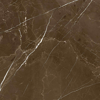 Керамогранитная плитка под мрамор Emperador Dark Brown 600x1200 мм, легко чистится, водонепроницаемая, для пола и стен, для гостиной