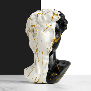 Scultura Classica del Busto di David di <span class=keywords><strong>Michelangelo</strong></span> in Resina per Decorazione Artistica di Casa, Ufficio, Libreria e Studio - Product Image 1