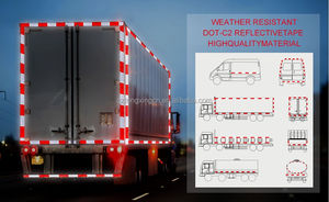 5cm * 45.7cm o su misura larghezza di qualità dell'anca auto adesivo riflettente DOT-C2 Retro nastro riflettente Cinta riflessiva per camion - Product Image 4