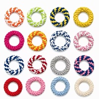 Jouet à mâcher durable en corde de coton pour chien, en forme d'os, de cœur, d'étoile ou d'anneau, jouet interactif pour la dentition des animaux, plusieurs options de couleurs