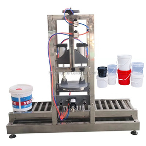 Machine de capsulage semi-automatique 10-25L grand seau de peinture antigel fût en plastique barils d'huile pneumatique Reblock Cap Machine - Product Image 1