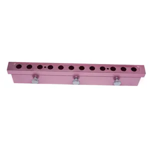 맞춤형 핑크 12 구멍 알루미늄 립밤 립스틱 필링 몰드 DIY 수제 립스틱 모델