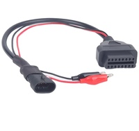Harnes/adaptor Transfer tiga Pin OBD 2 kabel dengan bahan isolasi PBT untuk aplikasi elektronik
