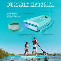 Planche à pagaie gonflable tout-terrain portable en PVC/EVA, finition brossée, 7,9 kg, légère, sûre pour les lacs et les rivières, unisexe