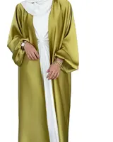 Mùa Hè Puff Tay Áo Hồi Giáo Abaya Phụ Nữ Ăn Mặc Thanh Lịch Morocco Đảng Dài Dress Hồi Giáo Thổ Nhĩ Kỳ Dubai Eid Jubah Robe Hồi Giáo Ăn Mặc