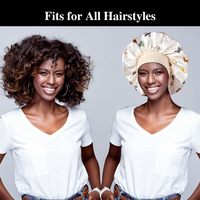 Bonnets élastiques en satin pour femmes, avec logo personnalisé, pour dormir, bonnet pour cheveux soyeux pour femmes noires, cheveux bouclés tressés