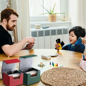 Premium PU Leather TCG Deck <b>Box</b> Holds100 Cards Durable Card Storage Case for Trading Card Games - Product Image 3