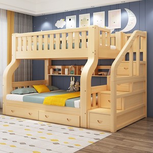 Camas Infantiles de <span class=keywords><strong>Madera</strong></span> Maciza para el Hogar, Muebles de Dormitorio, Muebles Escolares, Cama Alta, Litera de Princesa para Niñas - Product Image 5