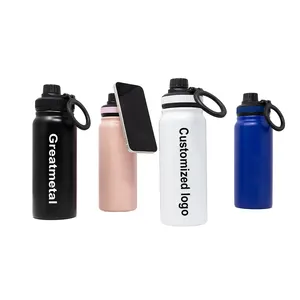 Great For MagSafe Water Bottle 24oz Magnetic Stainless Steel Gym Bottles Double Walled Insulated Thermos Coldest Water Bottle