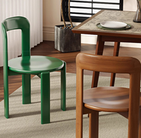 Chaise de salle à manger moderne simple de haute qualité avec dossier unique et revêtement en cuir pour salon et bureau à domicile