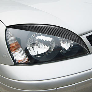 1 par de cubiertas de fibra de carbono real para faros delanteros de coche, para Ford Fiesta MK6 2002 2003 2004 2005, accesorios para coche - Product Image 5