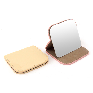 Mini miroir de courtoisie portable carré de taille de voyage avec logo personnalisable, miroir de bureau pouvant être placé sur le miroir de poche de bureau - Product Image 6