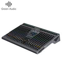 GAX-DM18 Console de mixage DJ professionnelle 18 canaux avec 99 effets DSP, interface USB et fonctionnalités de performance avancées