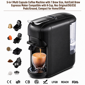 <span class=keywords><strong>Machine</strong></span> <span class=keywords><strong>à</strong></span> expresso multifonctionnelle 5 en 1, cafetière chaude et froide compatible avec plusieurs capsules et <span class=keywords><strong>café</strong></span> moulu - Product Image 1