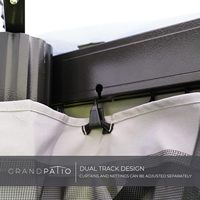 Pergola moderne en aluminium 10x13 imperméable avec moustiquaire et rideaux pour terrasses, jardins, pelouses - Mobilier d'extérieur