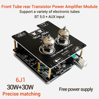 Module d'amplificateur de puissance DC12V ZK-X302 Entrée BT 6J1 6J2 Tube Amplificateur de puissance Module de carte d'amplificateur de puissance HIFI Alimentation