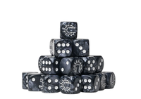 Dés de jeu personnalisés 16mm 6 faces point rouge coins arrondis coloré divertissement dés de table barre de jeu dés de jeu avec logo