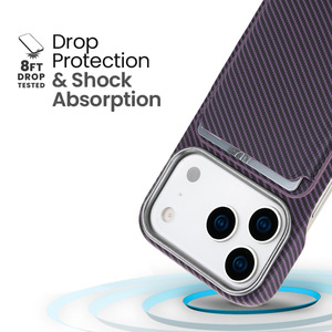 Funda Protectora para Teléfono <span class=keywords><strong>de</strong></span> Negocios, Resistente a Golpes, <span class=keywords><strong>de</strong></span> Alta Calidad, <span class=keywords><strong>de</strong></span> <span class=keywords><strong>Fibra</strong></span> <span class=keywords><strong>de</strong></span> Carbono <span class=keywords><strong>y</strong></span> PU para iPhone 17 Plus 16 Pro 15 Pro Max 14 13 12 con Imán - Product Image 3
