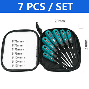 Yth 6 cái 7 cái 9 cái tuốc nơ vít tay cầm CRV TPR 10 cái Bộ điều khiển vít từ tính Philips có rãnh chéo - Product Image 4