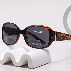 Elegant Fashionable Ladies' Large-frame Bifocal Customizable Varifocal <strong>Reading</strong> Glasses Metal <strong>Accessories</strong> Embedded Gray Lenses - Product Image 2