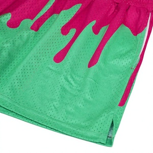 Pantalones Cortos de Baloncesto de Malla con Estampado de Goteo, Gráfico Neón, Secado Rápido, Unisex, para Gimnasio, Fabricante OEM ODM de Ropa Deportiva - Product Image 3