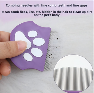 Vente en gros d'usine, logo personnalisé, petites épingles en acier inoxydable, peigne <span class=keywords><strong>pour</strong></span> nettoyer <span class=keywords><strong>les</strong></span> poils de chat et de chien, anti-puces et anti-<span class=keywords><strong>poux</strong></span>, facile à utiliser, pratique - Product Image 4