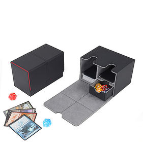 OEM ODM Support PU Checkered Pattern PTCG Pokémon Tiroir Style Jeu de cartes Boîte de cartes de jeu à fonctions multiples - Product Image 3