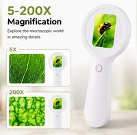 Handheld High-Definition Electronic Magnifier Acrylic 15mm Lens 16 LED Light 1-Year Warranty Model V7 Elementary Middle School