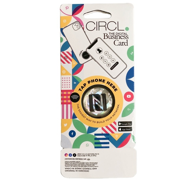 Portable 30MM Rewritable NFC Phone Tag Waterproof Epoxy Design Custom for Social Media Promotion