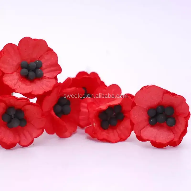 2020 New product Polyester corn poppy Decorative flowers Remembrance Day