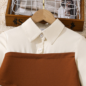 Set Autunnale Casual per Ragazze 8-12 Anni con <span class=keywords><strong>Camicia</strong></span> Stampata a Maniche Lunghe e Pantaloni a Gamba Larga - Product Image 3