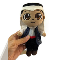 Fabricant de jouets en peluche super doux personnalisés personnage d'anime dérivé PP coton rempli de mascotte conception mignon nègre poupée de style musulman