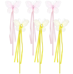 Papillon fée baguette magique princesse baguette <span class=keywords><strong>pour</strong></span> filles habiller Halloween Costume spectacles <span class=keywords><strong>de</strong></span> <span class=keywords><strong>magie</strong></span> et fête <span class=keywords><strong>de</strong></span> Cosplay - Product Image 1